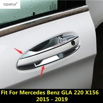 Автомобильная Дверная Ручка Чаша Декоративная Накладка Для Mercedes Benz GLA 220x156 2015-2019 ABS Хромированные Аксессуары Комплект Для Ремонта Экстерьера