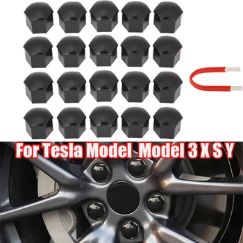Автомобильные центральные колпачки для колес Комплект крышек ступицы для Tesla модель 3 X S Y Модификация защитной крышки для винтовой крышки для шин Замена аксессуаров