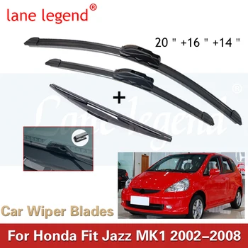 Автомобильный Стеклоочиститель Комплект Передних и Задних Щеток Для Honda Fit Jazz 1 2002-2008 Щетка для Лобового Стекла 20 