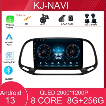 Автомобильный навигационный экран Android 13 Carplay для Fiat Doblo 2015 - 2019 Мультимедиа GPS Автотрек Carplay DSP 4G WiFi