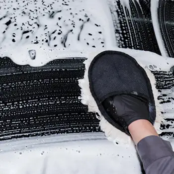 Автостайлинг Мягкие шерстяные Перчатки для мойки автомобилей Щетка для ухода за стиральной машиной Многоцелевой Плюшевый Инструмент для чистки автомобилей Moto Аксессуары прямая поставка
