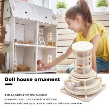 Аксессуар для кукольного домика с синим освещением Реалистичная модель электрического мини-обогревателя Мебель для кукольного домика с синим освещением для согревания