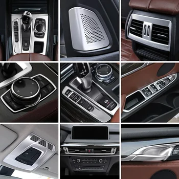 Аксессуары для BMW X5 X6 F15 F16 Внутреннее Переключение Передач Автомобиля Кондиционер CD-Панель Отделка Дверного Подлокотника Декоративные Автомобильные Наклейки