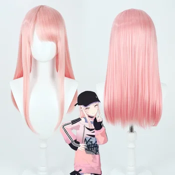 Аниме проект SEKAI КРАСОЧНАЯ СЦЕНА! Акияма Мизуки Косплей парик Длинные розовые прямые термостойкие синтетические волосы