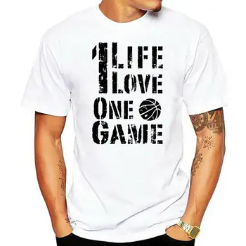 Баскетболист One Life One Game Мужская футболка, футболки, топы с короткими рукавами, свободная одежда в белом стиле