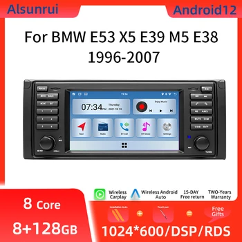 Беспроводной Carplay Автомагнитола 2 Din Android 12 Автомобильный Для BMW X5 11 E53 E39 M5 1996-2003 Мультимедийный Стерео GPS Навигационный Головной Блок
