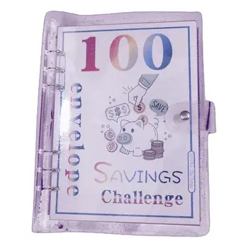 Бюджетная книжка на 100 конвертов, портативная книга проблем экономии С денежными конвертами для наличных, упрощающая экономию денег и составление бюджета