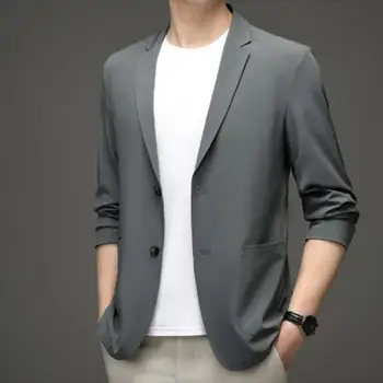 Весенне-летний тонкий мужской пиджак-блейзер 2023 Новые поступления Повседневный Классический мужской костюм приталенного покроя Пальто