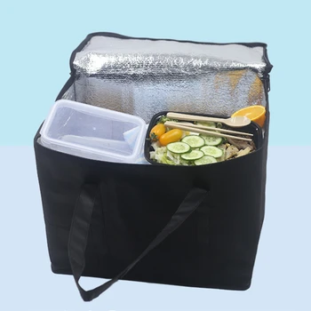 Водонепроницаемая сумка-холодильник, изолированный ланч-бокс для пикника, складной пакет со льдом, портативная термосумка для еды, функция доставки напитков.