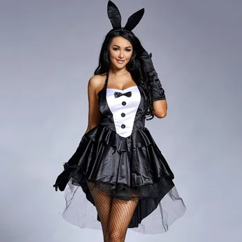 Высококачественное сексуальное платье для ночного клуба с аниме-милой девушкой-кроликом, эротическое платье для косплея, смокинг на Хэллоуин, маскарадный костюм кролика-фокусника