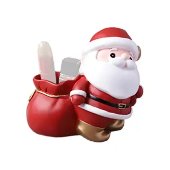 Держатель ручки с мультяшным Санта-Клаусом, детская копилка из смолы Санта-Клауса, настольный ящик для хранения Студенческих призов, Офисные школьные принадлежности
