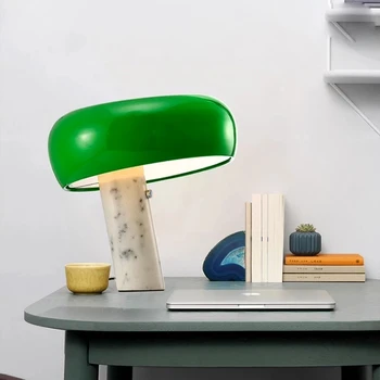 Детский настольный светильник с мраморным грибом, светодиодная лампа для обучения и чтения, домашняя прикроватная настольная лампа, украшение гостиной, спальни