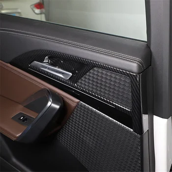 Для BMW X1 U11 2023 2024, Аксессуары для внутренней дверной ручки автомобиля, отделка рамы, Аксессуары - ABS, углеродное волокно