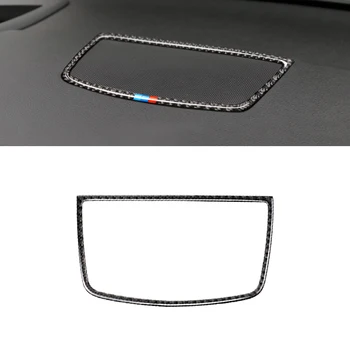 Для BMW X5 X6 E70 E71 2008 2009 2010 2011 2012 2013, Центральная панель приборной панели из углеродного волокна, рамка динамика, отделка крышки