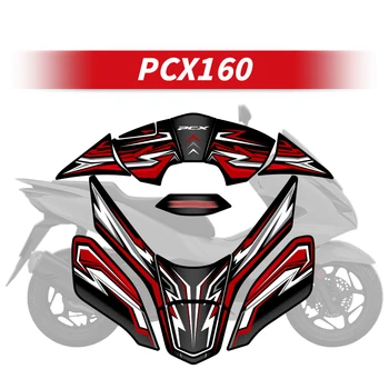 Для HONDA PCX 160 Украшения Бензобака Мотоцикла Комплекты Защитных Наклеек Противоизносные И Противоскользящие Наклейки На Топливный Бак