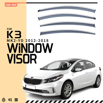 Для KIA K3 Оконный козырек, защита от непогоды, Дефлектор бокового окна, защита от непогоды на лобовом стекле автомобиля, автомобильные аксессуары