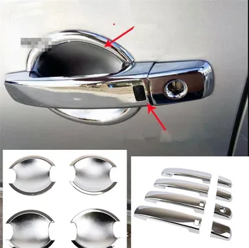 Для Nissan Qashqai J10 2007 2008 2009 2010 2011-2015 Хромированные наклейки на дверную ручку автомобиля, аксессуары для стайлинга автомобилей