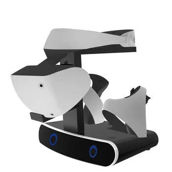 Для PS VR2 Зарядная док-станция для консоли с очками виртуальной реальности Подставка для хранения игровой ручки PS5 VR2 Зарядная подставка с подсветкой дисплея