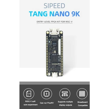 Для Tang Nano 9K FPGA Gaoyun GW1NR-9 RISC-V RV HDMI-Совместимая Плата разработки + 1,14-дюймовый SPI-экран + 2,54-мм Контактный разъем