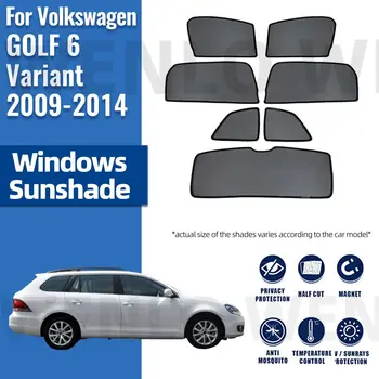 Для Volkswagen VW Golf 6 Вариант Golf6 2009-2014 Автомобильный Солнцезащитный Козырек Переднее Лобовое Стекло Магнитная Сетчатая Шторка Заднее Боковое Окно Солнцезащитный Козырек