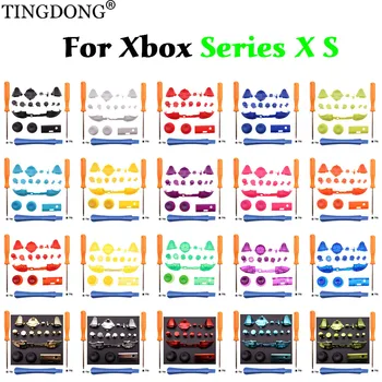 Для Xbox Series X S XboxSeries S Замена Покрытия Ремонт Хромированных Триггеров ABXY Dpad Полный Набор Кнопок Комплекты Модов контроллера T8 T6