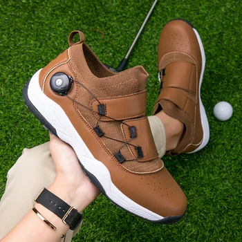 Женская обувь для гольфа, Мужские нескользящие кроссовки для гольфа, Дышащая спортивная обувь для тренировок по гольфу, обувь для гольфистов без шипов