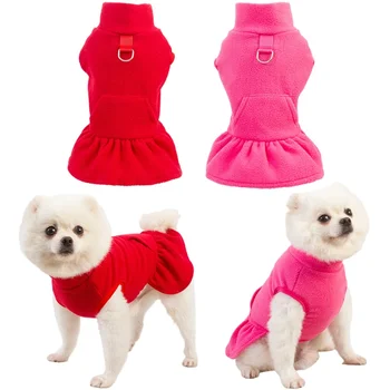 Зимняя теплая флисовая юбка для собак, платье принцессы для щенков, одежда для маленьких собак, кошек, юбка для домашних животных, костюмы Йорков, чихуахуа, померанского шпица.