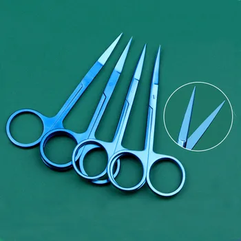 Инструмент для пластической хирургии двойного века Ножницы для глаз из титанового сплава 11,5 см тонкие экспресс-ножницы прямой локоть