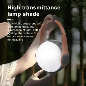 Интеллектуальный зарядный фонарь для кемпинга Портативный Светодиодный фонарь для кемпинга Перезаряжаемый фонарь для палатки Водонепроницаемый для работы на открытом воздухе в чрезвычайных ситуациях