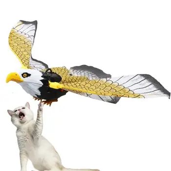 Интерактивная игрушка для кошек, электрический автоматический подвесной орел, попугай, летающая птица, забавная кошачья веревка, аксессуары для кошек, товары для домашних животных