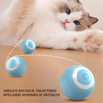 Интерактивный Игрушечный мяч для кошек Smart Colorful Usb Перезаряжаемые Игрушечные Мячи для кошек Интерактивные Автоматизированные Игрушки для Котенков из Материала, не содержащего Bpa