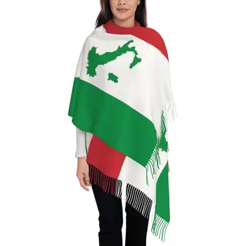 Итальянский Шарф для Женщин Зима Осень Шаль Оберточная Бумага Итальянский Флаг Длинная Большая Шаль Шарф Женский