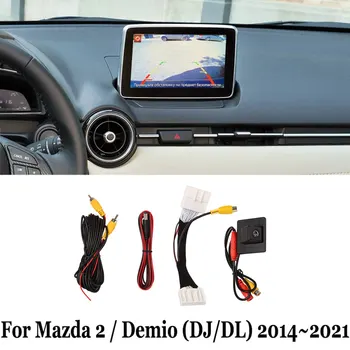 Камера заднего Вида Автомобиля Камера Помощи при парковке для Mazda 2/Demio Хэтчбек (DJ) 2014-2021 Совместимый Заводской Экранный Кабель