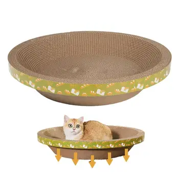 Картонная миска-когтеточка для кошек, гнездо из картона высокой плотности с гофрированной бумагой, зоотовары для кошачьего гнезда, гостиная, Балкон