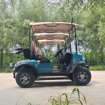 Китай Профессиональный производитель взрослых внедорожных тележек для гольфа, широко используемых коммерческих и персональных электрических тележек для гольфа, приподнятых автомобилей для гольфа