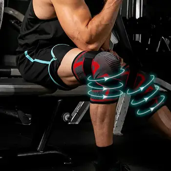 Компрессионный рукав для колена 1шт, удобная Регулируемая мягкая прострочка, мужская спортивная защита для колена для езды на велосипеде