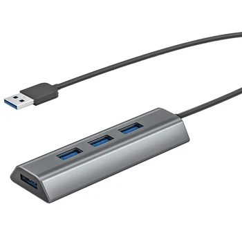 Концентратор USB 3.0, 4-портовый USB-разветвитель, Ультратонкий USB-концентратор для передачи данных, Портативный расширитель USB-порта, для портативных ПК, Surface Pro
