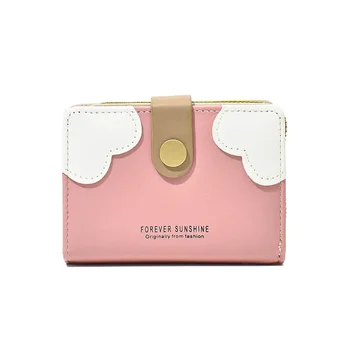 Корейская версия женской сумочки Японского нишевого дизайна, складная короткая женская сумочка, модный трехстворчатый кошелек для карт