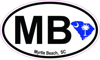 Креативная виниловая наклейка с логотипом Myrtle Beach, SC MB Flag, наклейка для ноутбука мотоцикла, ПВХ-виниловые светоотражающие наклейки