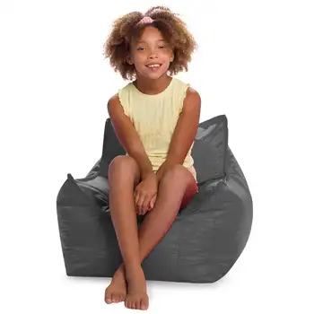 Кресло-мешок Newport, детское, 2,1 фута, угольно-серое Кресло для спальни, Диван-мебель