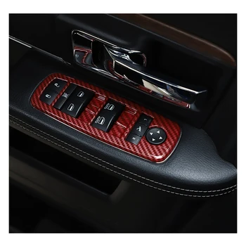 Крышка панели переключателя внутренней отделки стеклоподъемника автомобиля из 4шт для Dodge RAM 2010-2017/Charger Durango 2011-2021