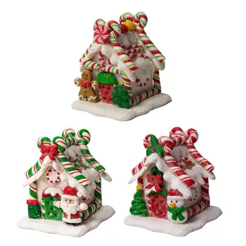 Мини-Домик Модельной Деревенской Рождественской Хижины для Рождественского Детского Подарочного Украшения В помещении