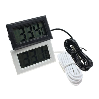 Мини-ЖК-цифровой термометр, Аквариум, автомобиль, Водяная баня, Тестер температуры, детектор, монитор, встроенный датчик температуры 1 М