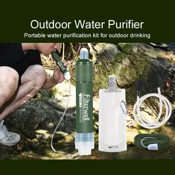 Мини-фильтр для воды для кемпинга с соломинкой для выживания или предметов первой необходимости; Очиститель воды для экспедиций L8Y5