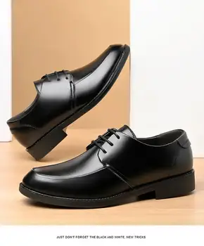 Мужская Повседневная обувь из натуральной кожи на весну-осень 2023 года с мягкой нескользящей подошвой в деловом стиле в британском стиле; Кожаная обувь; Модельные туфли