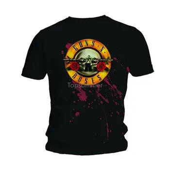 Мужская Футболка Guns N Roses С Логотипом Bullet Slash Axl Rose Tee Мужская Унисекс