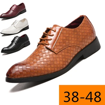 Мужская обувь из крокодиловой кожи, модельная деловая офисная обувь, мужские туфли-дерби для свадебной вечеринки, мужские туфли на плоской подошве с квадратным носком, Размеры 38-48