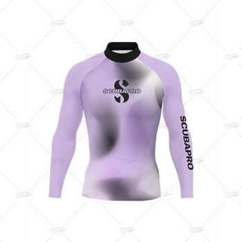 Мужская пляжная футболка с защитой от ультрафиолета, защита от сыпи, купальник для плавания, купальники для дайвинга, серфинга, рашгард, купальник с длинным рукавом, футболка для серфинга