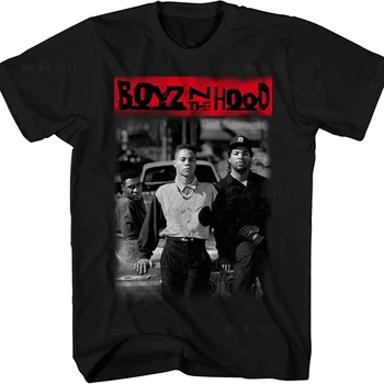 Мужская футболка Boyz N The Hood с плакатом, футболка с круглым вырезом и рукавами наполовину снаружи, спортивная футболка