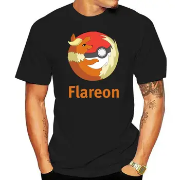 Мужская футболка с коротким рукавом Flareon (Firefox со словами)   Футболка с покеболом, женская футболка